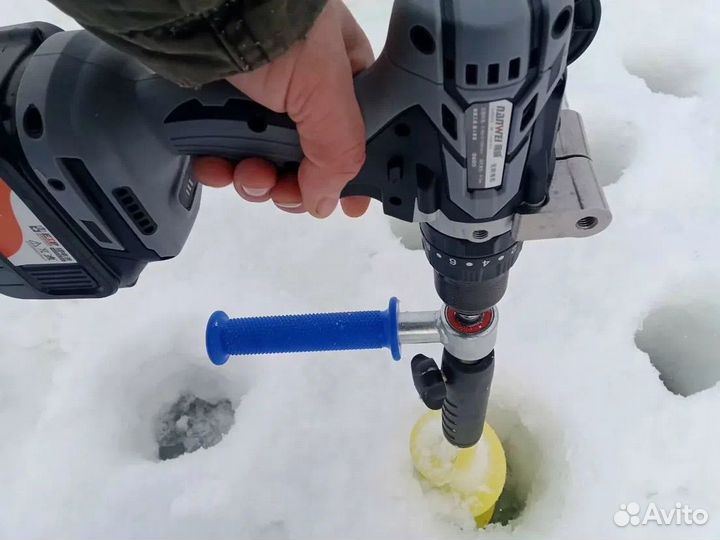 Шуруповерт с ледобуром,шнек адаптер кейс