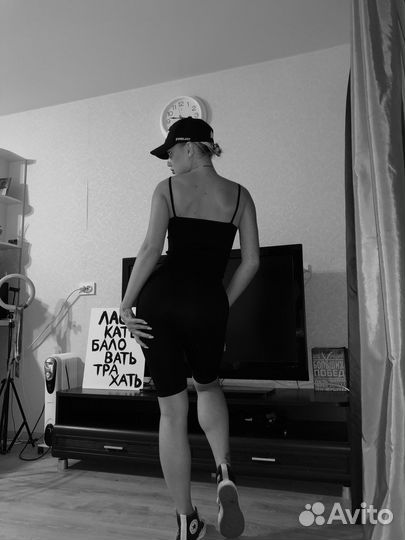 Комбинезон женский в рубчик