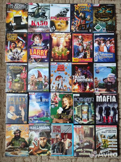 Компьютерные игры на дисках, 25 штук, цена за все