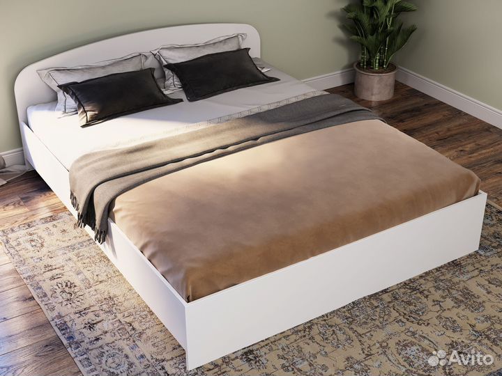 Кровать двухспальная с матрасом Хлоя