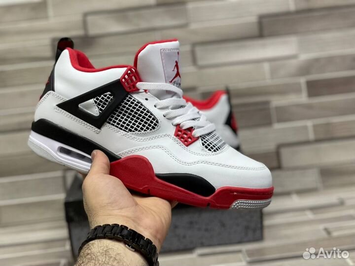 Кроссовки Air Jordan 4 Fire Red (36-45)