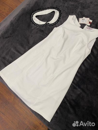 Платье белое женское 46