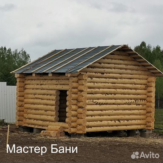 Сруб бани в чашу - доставка и сборка включены
