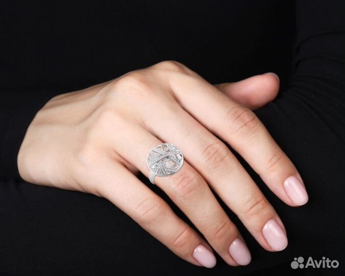 Золотое кольцо с бриллиантами 0.16ct