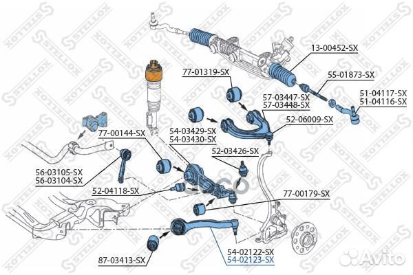 Рычаг нижний правый MB W211/S211/R230 all 01