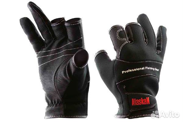 Перчатки спиннингиста Alaskan трехпалые M,L,XL (ag