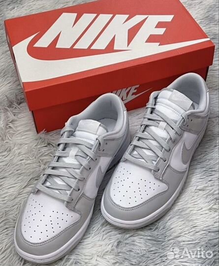 Кроссовки Nike Dunk Low Grey Fog новые