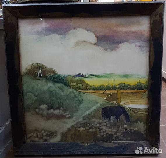 Картина Тишина. Бумага, акварель, пастель. Автор