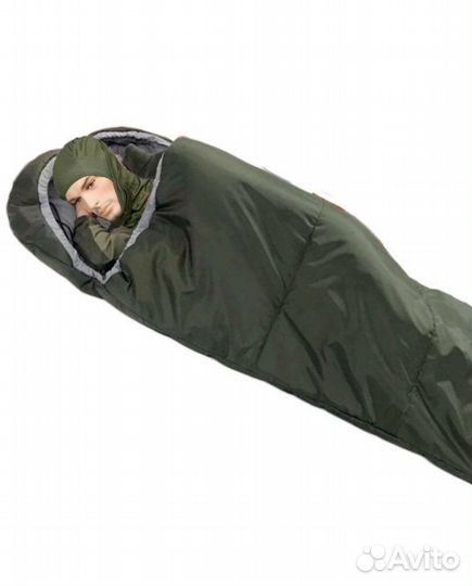 Спальный мешок зимний зеленый