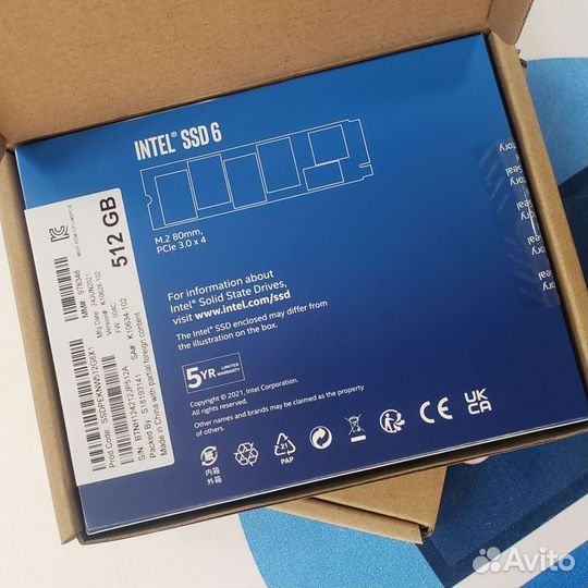 SSD 512Gb Intel 660p nvme (новые)