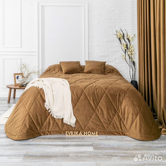 Покрывало беллиссимо тоффи новое плед бархат