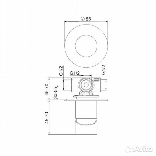 Смеситель для душа встраиваемый Webert ONE-B NB88