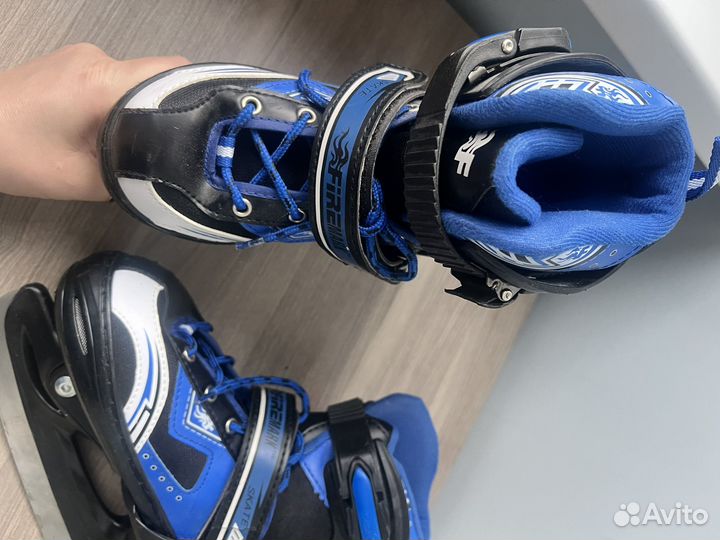 Коньки детские раздвижные 34-37