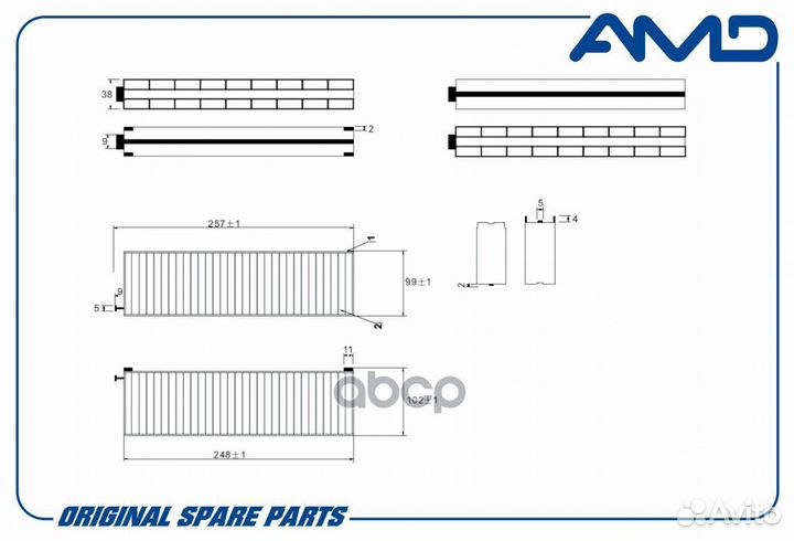 Фильтр салонный hyundai (Sonata Tagaz) (Santa F