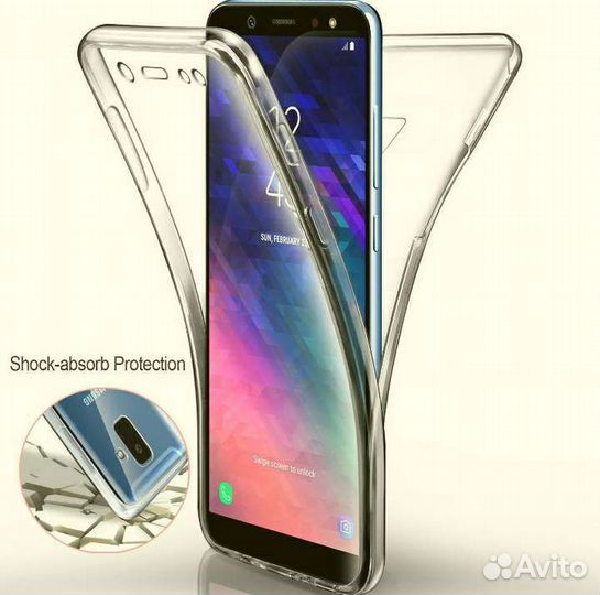 Силиконовый двусторонний чехол Samsung Galaxy A21S