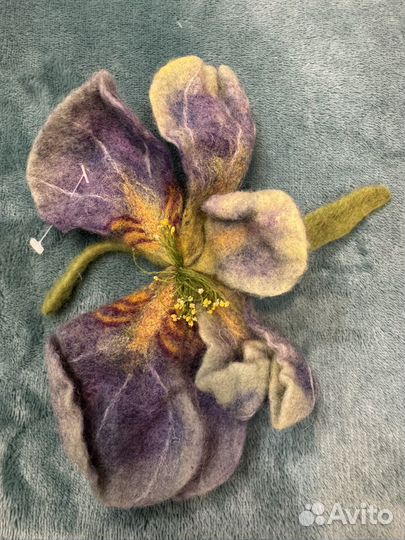 Новая дизайн брошь цветок валяная шерсть
