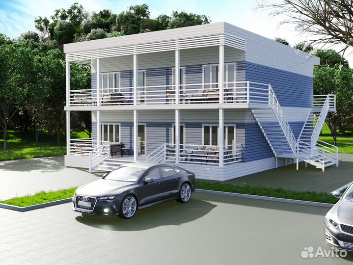 Лстк каркас мини-гостиницы