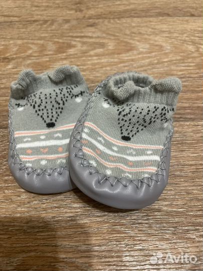 Пинетки, тапочки-носочки с подошвой 11,5 см