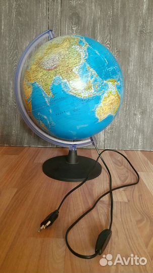 Глобус с подсветкой, физико-политический