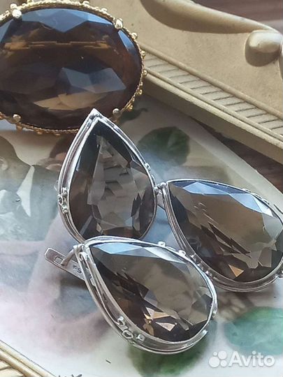 Дымчатый кварц 925