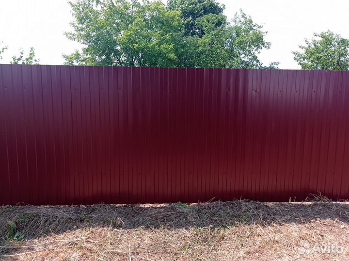 Забор из профнастила с установкой под ключ