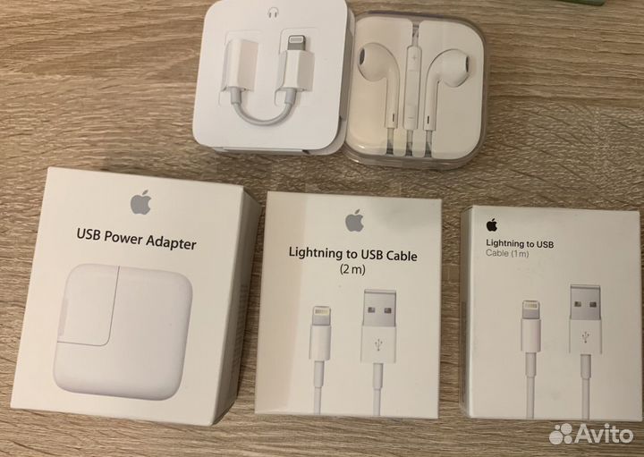 Earpods Lightning Cable 1m 2m Usb Power Adapter