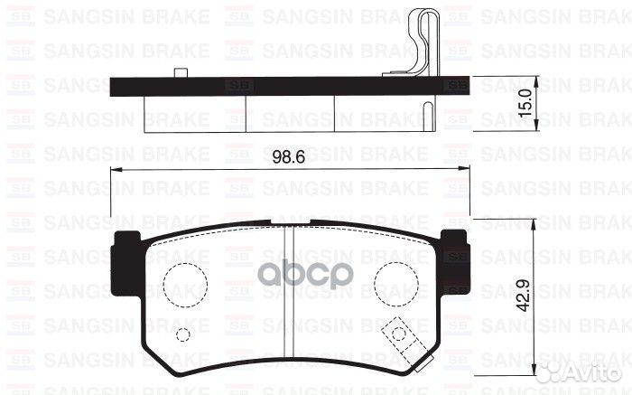 Колодки тормозные задние sangsin brake SP1151 S