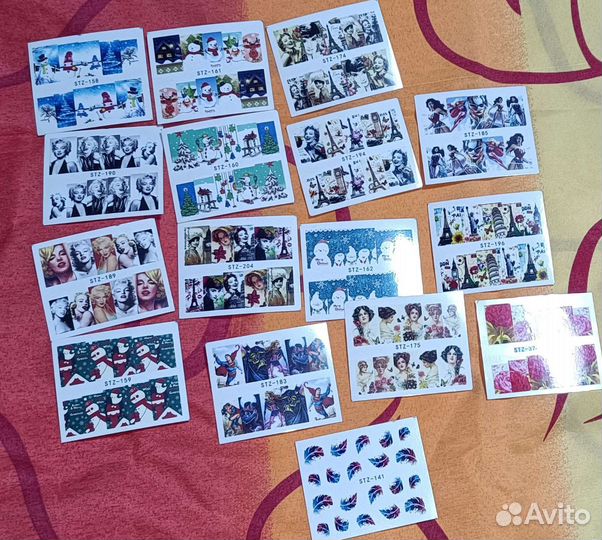 Наклейки на ногти,гель для наращивания