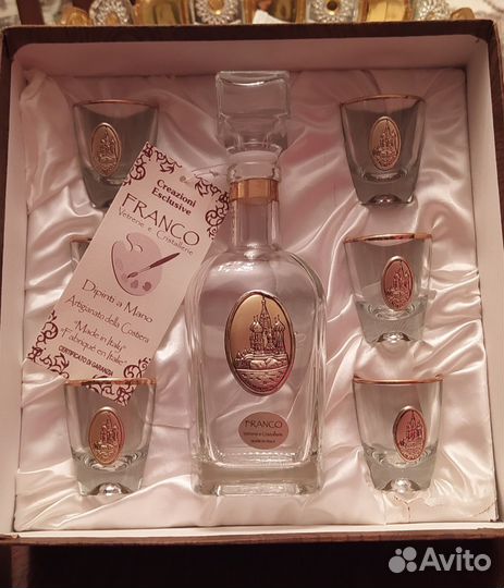 Графин с рюмками Franco с золотым напылением