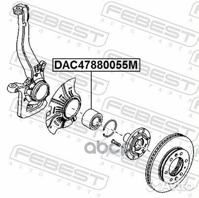 Подшипник ступицы передней 47x88x55 Mazda BT-50