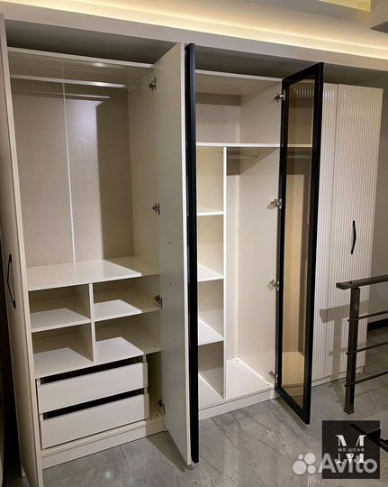 Шкаф распашной с фрезеровкой