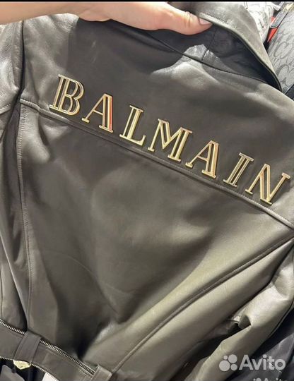 Кожаная куртка balmain
