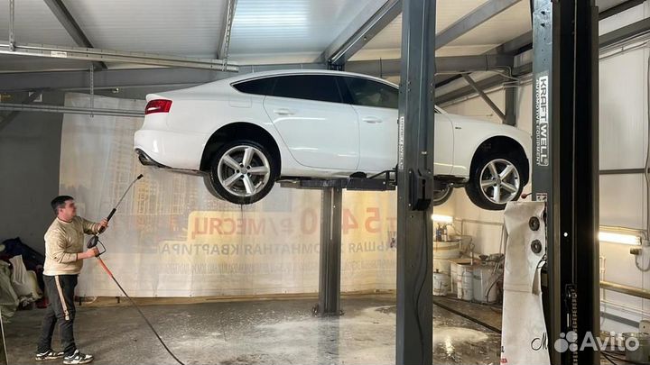 Мойка днища автомобиля. Пескоструйная обработка