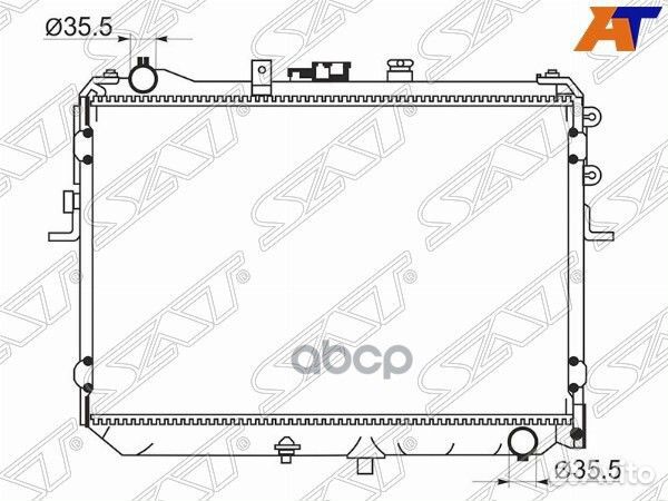 Радиатор Nissan Vanette 99-17 MZ00010 Sat