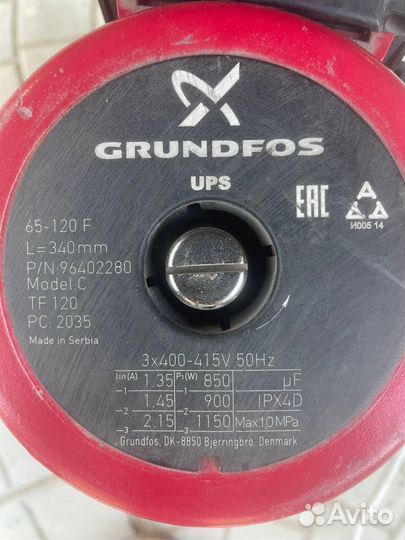 Насосы grundfos 50-60/2 F u 65-120 F