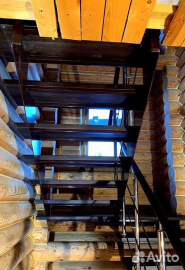 Лестничные перила кованные с монтажем