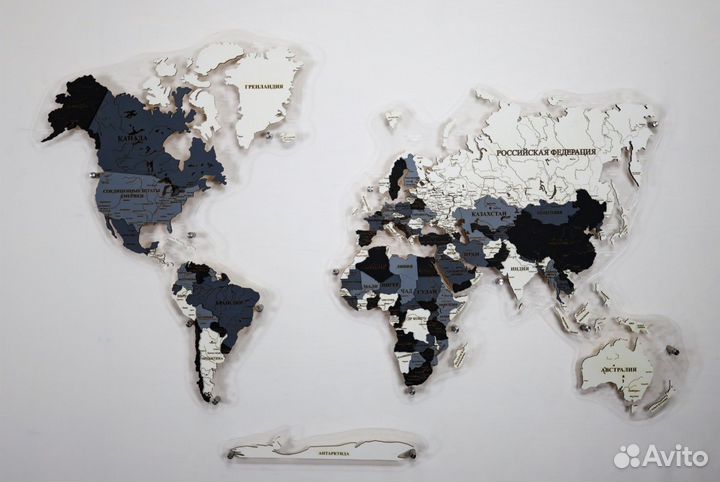 Деревянные карты мира