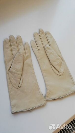 Перчатки женские кожаные новые размер 7