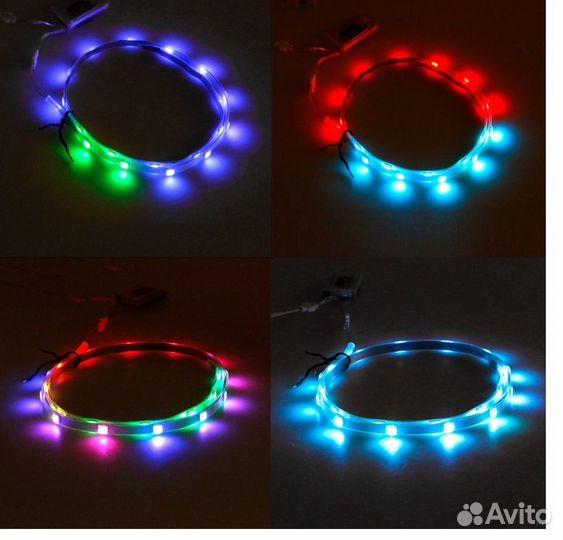 Новая светодиодная LED лента подсветка для обуви