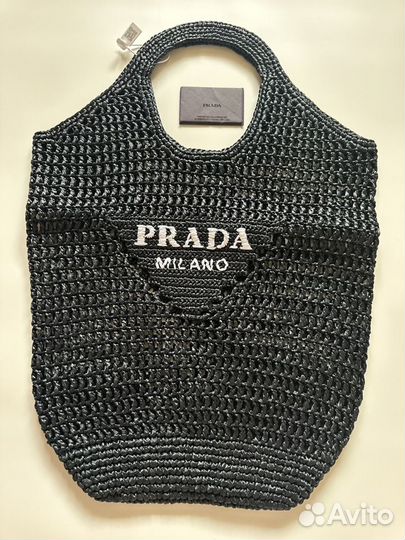 Сумка prada из рафии