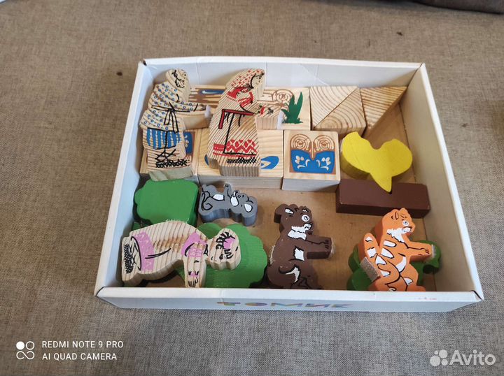 Детский деревянный конструктор томик сказка репка