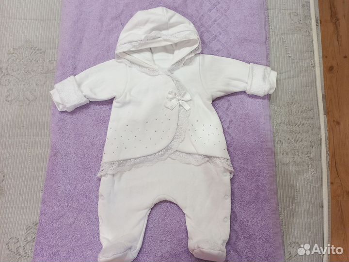 Тёплые вещи для девочки от 0 до 1 годика