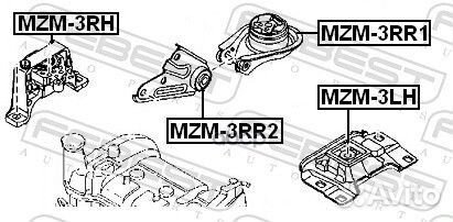 Опора двигателя MZM-3RH MZM3RH Febest