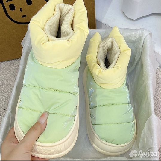 Угги дутики на меху унисекс сапоги обувь