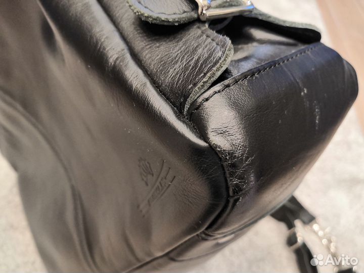 Мужской кожаный портфель черный