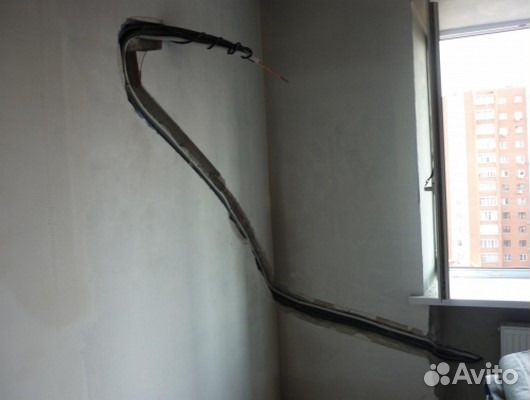 Установка кондиционеров. Закладка трассы