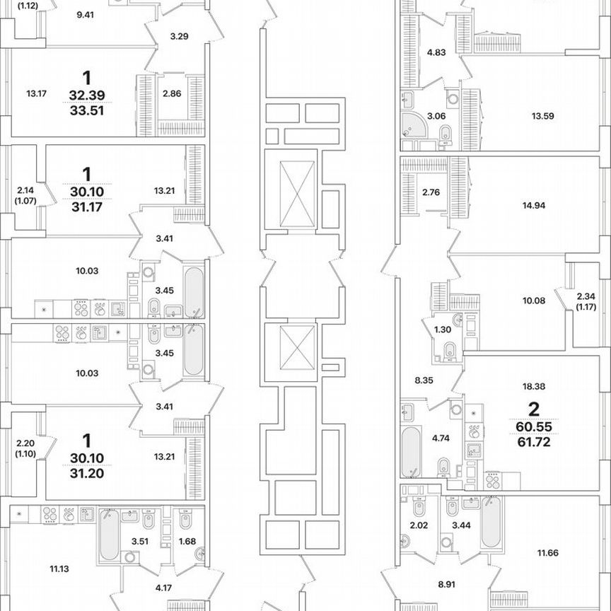 1-к. квартира, 38,4 м², 11/12 эт.