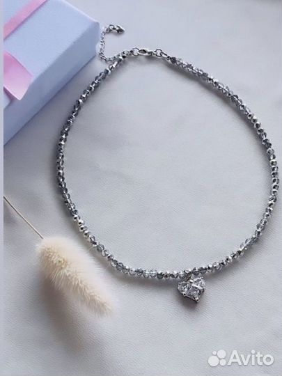 Колье чокер и серьги ручной работы