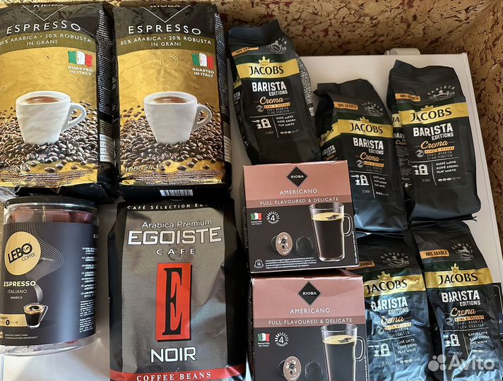 Кофе в зёрнах(капсулы) rioba, egoiste,lebo