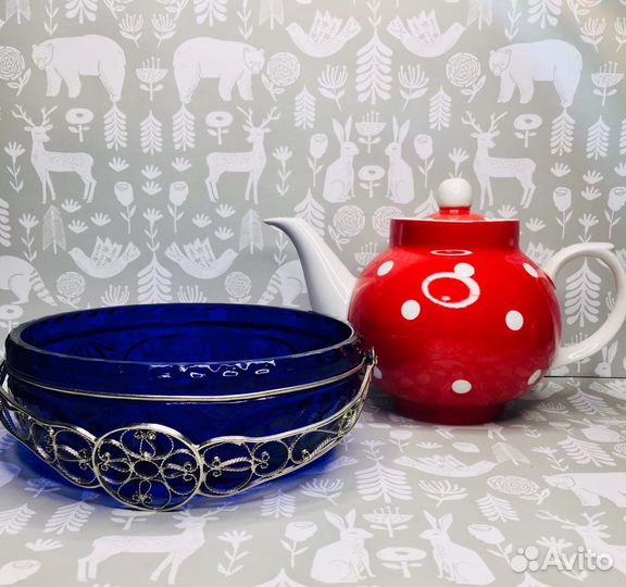 Ваза цветное стекло СССР